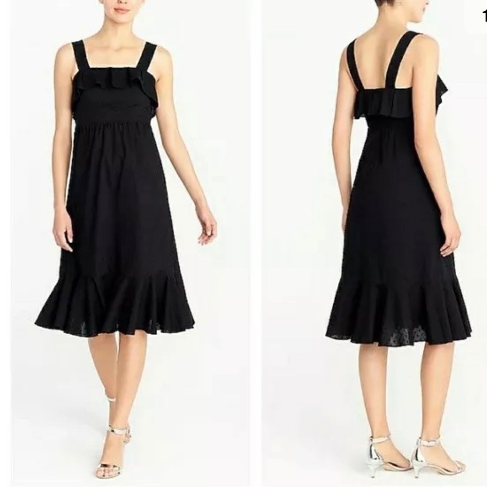 J Crew Cotton Swiss Dot Midi Dress